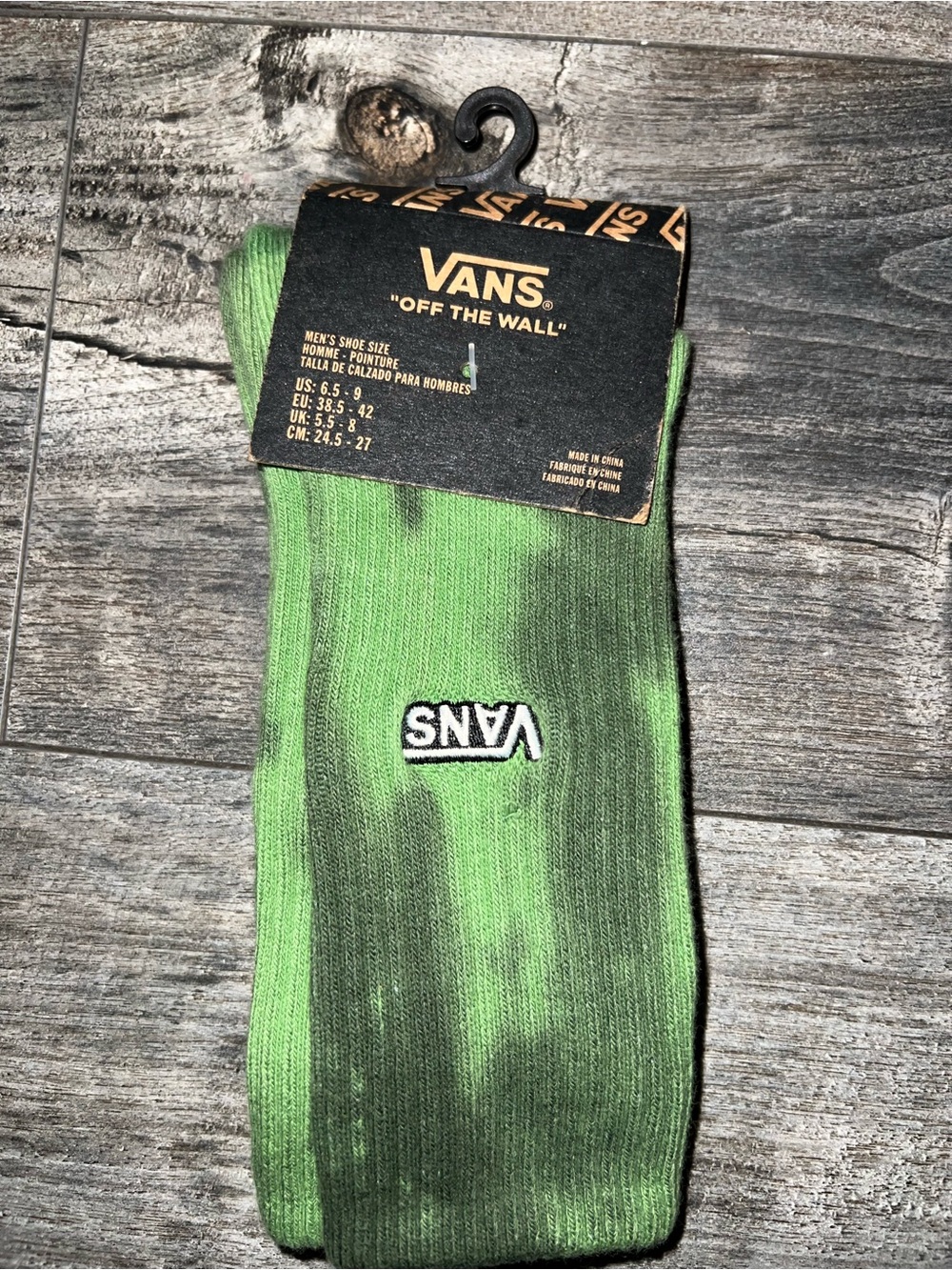 Vans Men's Green Crew Socks - Logo Athletic Socks
